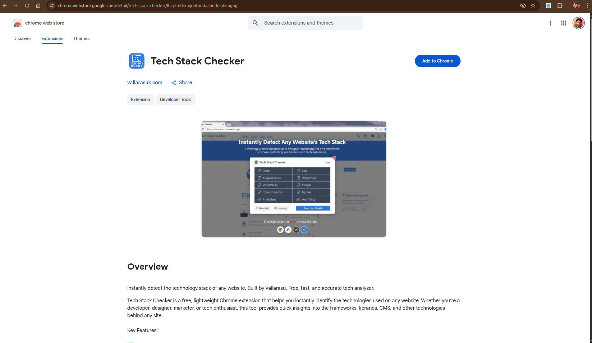 Tech Stack Checker Project